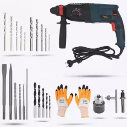 Hillgrove HGCM25M1 1200W 26mm Hammer Drill Machine with SDS Adapter Drill Chunk & 5 Pcs SDS Plus Bits Set-6