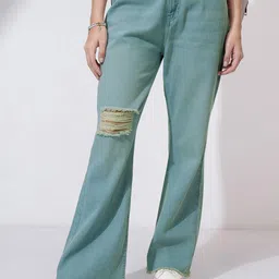 Street By Tokyo Talkies Women Flared Highly Distressed Jeans-picture-15