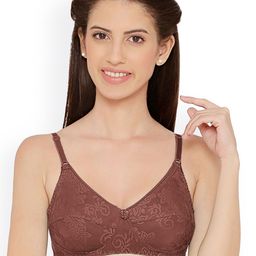 Sonari Coffee Brown Self Design Non-Wired Non Padded Demi Bra penelopcoffee-31