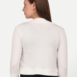 Espresso Off-White Solid Open Front Shrug image 3