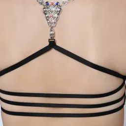 Da Intimo Grey & Olive Printed Front Open Bra image 5