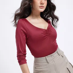 glitchez Cutie Couture Ruched Fitted Crop Top-image-92