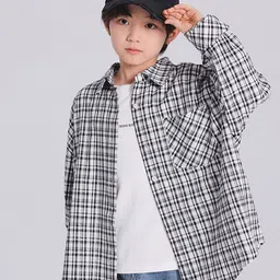 LULU & SKY Boys Opaque Checked Casual Shirt-image-49