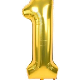 Shopperskar Number 1 Shaped Foil Balloon - Gold-image-36