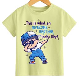 KNITROOT Raksha Bandhan Theme Half Sleeves This Is What An Awesome Bro Looks Like Printed T Shirt -Yellow-image-98