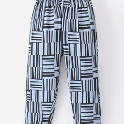 Fido Cotton Jersey Full Length Legging With Square Print - Grey-image-5