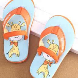 Cute Walk by Babyhug Slip On Flip Flops with Giraffe Print- Orange-picture-20
