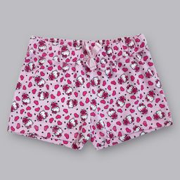 Kidsville Hello Kitty Featuring Kitty White & Hearts Printed Shorts - Pink-image-44