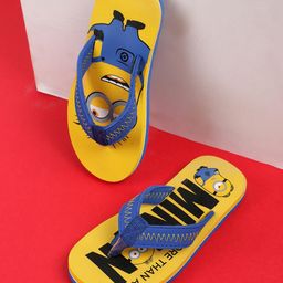 Kidsville Despicable Me Featuring Minions Detailed Flip Flops - Yellow-image-7