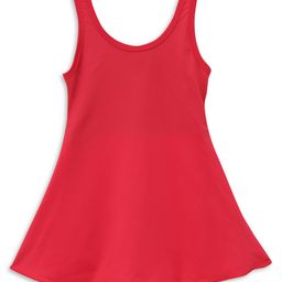 CUKOO Sleeveless Solid Swimsuit - Red-image-86