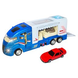 FunBlast Friction Power Travel Van with Mini Car with Light and Sound Effects - Blue-25