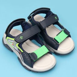 Cute Walk by Babyhug Velcro Closure Sandals With Sport Applique - Navy Blue-picture-25