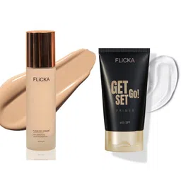 FLiCKA Set of Get Set Go Primer 30ml & Flawless Femme Foundation 30ml - Fair 01-19