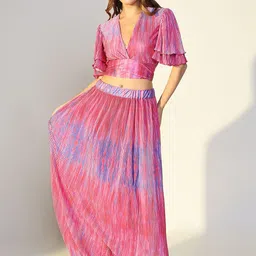 SHOWOFF Printed Top With skirt Co-Ords-image-4