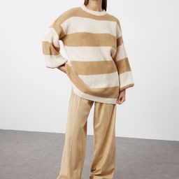 Trendyol Women Striped Longline Pullover-image-89