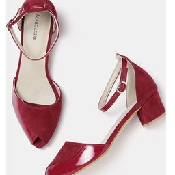 Marc Loire Women Maroon Solid Peep Toes-32