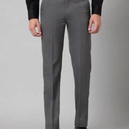 Cantabil Grey Regular Fit Flat Front Trousers-image-24