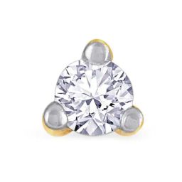 Malabar Gold and Diamonds 18k Yellow Gold & Diamond Nosepin for Women-image-4