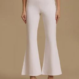 KAZO White Viscose Solid Jeggings-picture-8