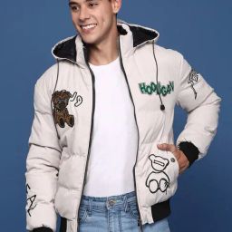 Showoff Cream Cotton Slim FitJacket-15