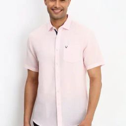 Allen Solly Pink Slim Fit Texture Shirt-image-64