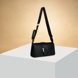 Forever Glam by Pantaloons Black Solid Medium Sling Handbag with Pouch-picture-36