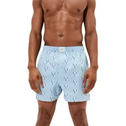 American Eagle Outfitters Sky Blue Cotton Regular Fit Printed Boxers-picture-32