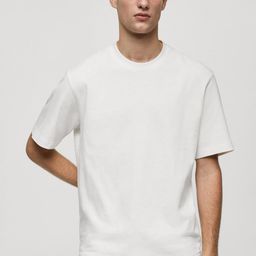 MANGO MAN Pure Cotton Relaxed Fit T-shirt-image-31