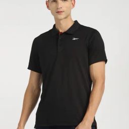 Reebok Black Sports Polo T-Shirt-image-91