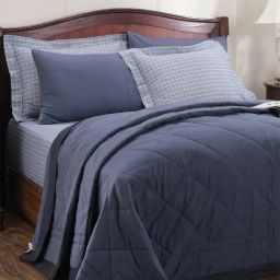 Maspar Cotsmere Emmie Blue 240 GSM Cotton Queen Size Quilt-picture-2