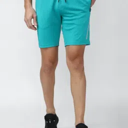 Peter England Green Slim Fit Printed Shorts-46
