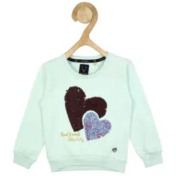 Allen Solly Junior Green Cotton Sequence Full Sleeves Sweatshirt-image-11