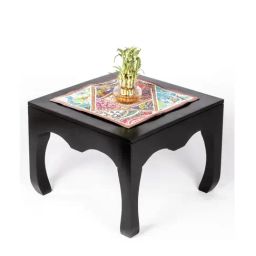 Ikiriya Lyon Solid Dark Brown Wood Coffee Table-image-91