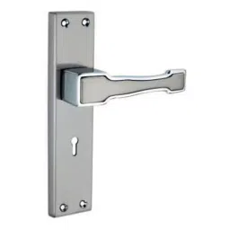 Harrison Collecte DE Chroma Tesla 1784 200 mm Mild Steel CP Matt Finsih Mortise Lock with Handle Complete Set-11