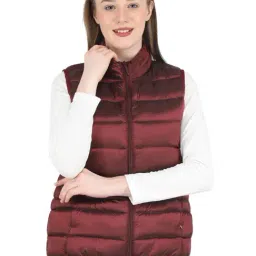 Monte Carlo Maroon Regular Fit Puffer Jacket-image-74