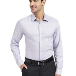 Arrow Grey Cotton Slim Fit Printed Shirt-image-14