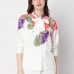 Vero Moda White Printed Shirt-image-39