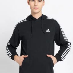 Adidas Black M 3S FL HD Hoodie-image-69