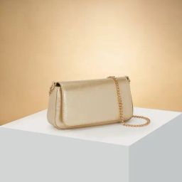 Forever Glam by Pantaloons Gold Solid Medium Sling Handbag-image-62