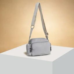 Forever Glam by Pantaloons Grey Solid Medium Sling Handbag-picture-24