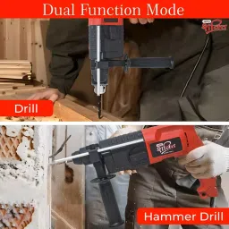 HPD Shakti 500 W 2 Mode Function Rotary Hammer Drill Machine with 3 Drill Bit, HPD-20 image 4