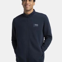 Jockey Navy Cotton Regular Fit Jacket-image-38