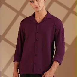 SZN Men Purple Classic Casual Shirt-picture-48