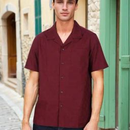 Lee Red Cotton Comfort Fit Self Design Casual Shirts-image-13