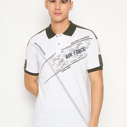 Duke Men Graphic Printed Polo Collar Cotton Slim Fit T-shirt-image-40