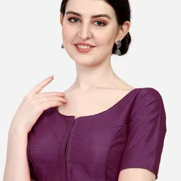 HERE&NOW Round Neck Readymade Saree Blouse-image-73