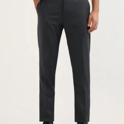 Arrow Grey Regular Fit Self Pattern Trousers-picture-22