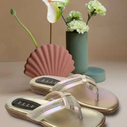 Elle Women's Gold Thong Sandals-image-76