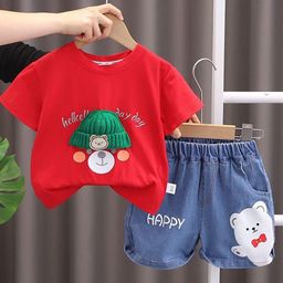 POP STREET KIDS Boys Printed T-shirt With Shorts-image-85