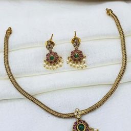 ROFARWORD Gold-Plated Stones Studded & Beaded Jewellery Set-image-52
